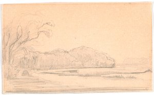Landscape by a Forest-fringed Lake