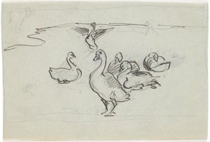 Study of Geese by Theodor Philipsen