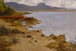 Beach Scene at Soneren (Andersnatten) by Theodor Severin Kittelsen
