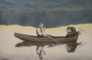 Over Sea and River by Theodor Kittelsen