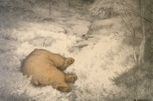 The Bear Sleeps in the Blueberry Heather by Theodor Severin Kittelsen
