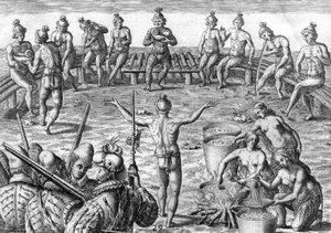 Timucua Indian with French Explorers
