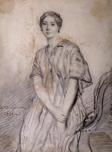 Portrait of Alice Ozy (Julie, Justine Pilloy), actress (1820-1893) by Théodore Chassériau