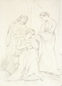 Presumed Portrait of the Comte Oscar de Ranchicourt and his Family in Troubadour Costumes by Théodore Chassériau