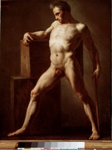 Academic study of naked body by Theodore Gericault