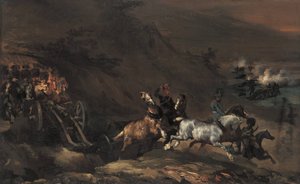 Advancing Artillery by Theodore Gericault