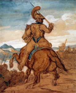 Carabinier or Cuirassier on Horseback by Theodore Gericault