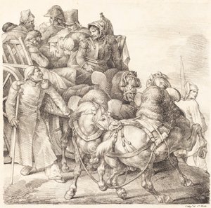 Cart Filled with Wounded Soldiers by Theodore Gericault