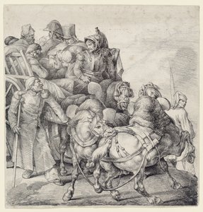 A Wagon Full of Wounded Soldiers by Theodore Gericault