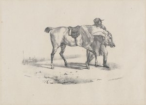 A Horse Being Walked Before the Race