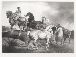 Horses Being Led to the Fair by Theodore Gericault