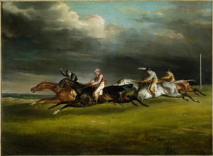 Horse Race (The Derby of 1821 at Epsom) by Theodore Gericault