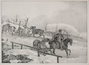 Four Diverse Subjects: Wagon Climbing a Hill by Theodore Gericault