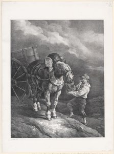 A Boy Giving Oats to a Hitched Horse by Theodore Gericault