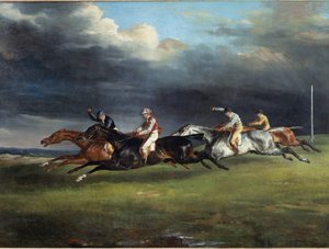 Horse Race Called the Derby at Epsom by Theodore Gericault