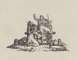 The Milkmaid and the Veteran by Theodore Gericault