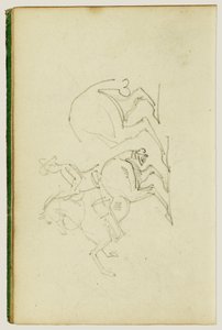 Man on a Rearing Horse, Study of Hind Legs of Horse