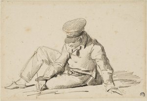 Boy Drawing on the Street by Theodore Gericault