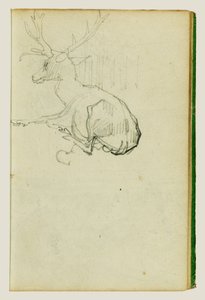 Seated Stag by Theodore Gericault