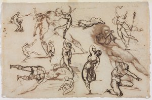 Sheet of Sketches (verso) by Theodore Gericault