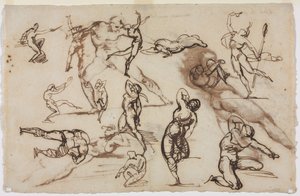 Sheet of Sketches (verso) by Theodore Gericault