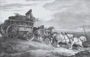 The Coal Wagon, 1821 by Theodore Gericault
