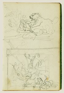 Two Compositional Studies of a Lion Hunt