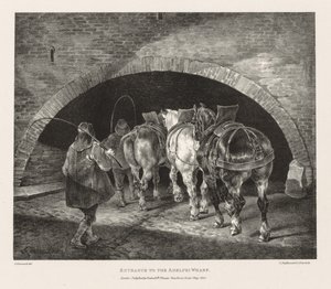 Various Subjects Drawn from Life and on Stone: Entrance to Adelphi Wharf by Theodore Gericault
