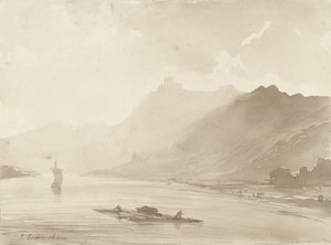 View on the Rhine by Theodore Gudin