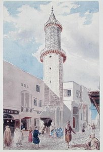The Minaret of the Mosque on Rue de Chartres and Rue Bab-Azoun, Algiers