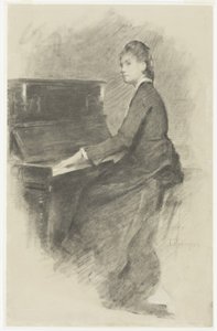 At the Piano by Theodore Robinson