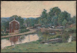 Evening at the Lock, Napanoch, New York by Theodore Robinson