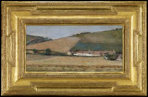 Farm Among Hills, Giverny by Theodore Robinson