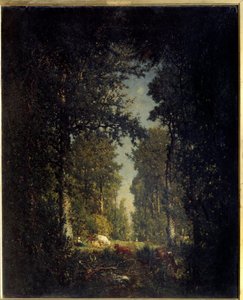 An avenue, Isle Adam forest by Pierre Etienne Theodore Rousseau