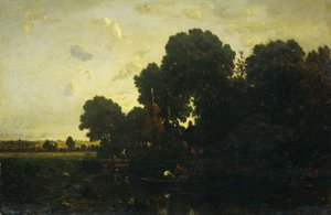 Dusk by Theodore Rousseau