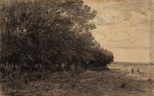 A Small Group of Tall Trees by the Macherin Forest by Theodore Rousseau