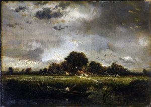 The Little Fisherman by Pierre Etienne Theodore Rousseau