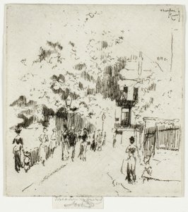 Bank Holiday, Corner of Beaufort Street, Chelsea by Theodore Roussel