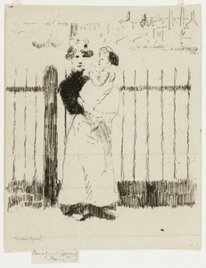 Emma and Her Baby, Chelsea Embankment by Theodore Roussel