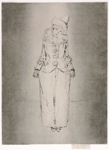 Pierrot en Pied, Portrait of Lady A. C. by Theodore Roussel