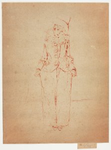 Pierrot en Pied, Portrait of the Lady A. C. by Theodore Roussel