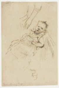 Portrait of Margery Chambers, Aged Ten Weeks by Theodore Roussel