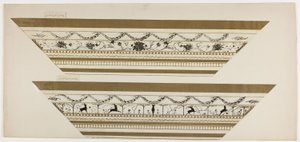 Stag and Flower Pattern Frame (side frame section) by Theodore Roussel