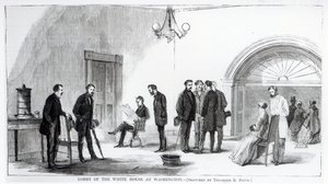 Lobby of the White House at Washington by Theodore Russell Davis