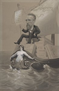 Samuel P. Avery Transporting His Treasures Across the Sea by Theodore Wust