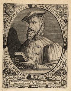 Hieronymus Wolf, German historian by Theodore de Bry
