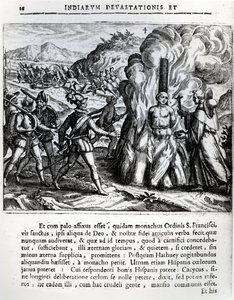 The Burning of Hatuey by the Spaniards at Yara, Cuba, on February 2, 1512 by Theodore de Bry