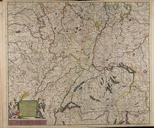 Accurate Map of Upper Rhine, Meuse, and Moselle by Theodorus Danckerts