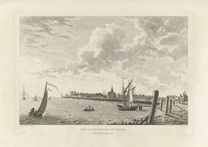 View of Oudeschild on Texel by Theodorus de Roode
