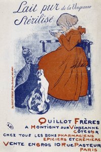 Advertising poster for the pure milk of the Vingeonne - by Steinlen by Théophile Alexandre Steinlen
